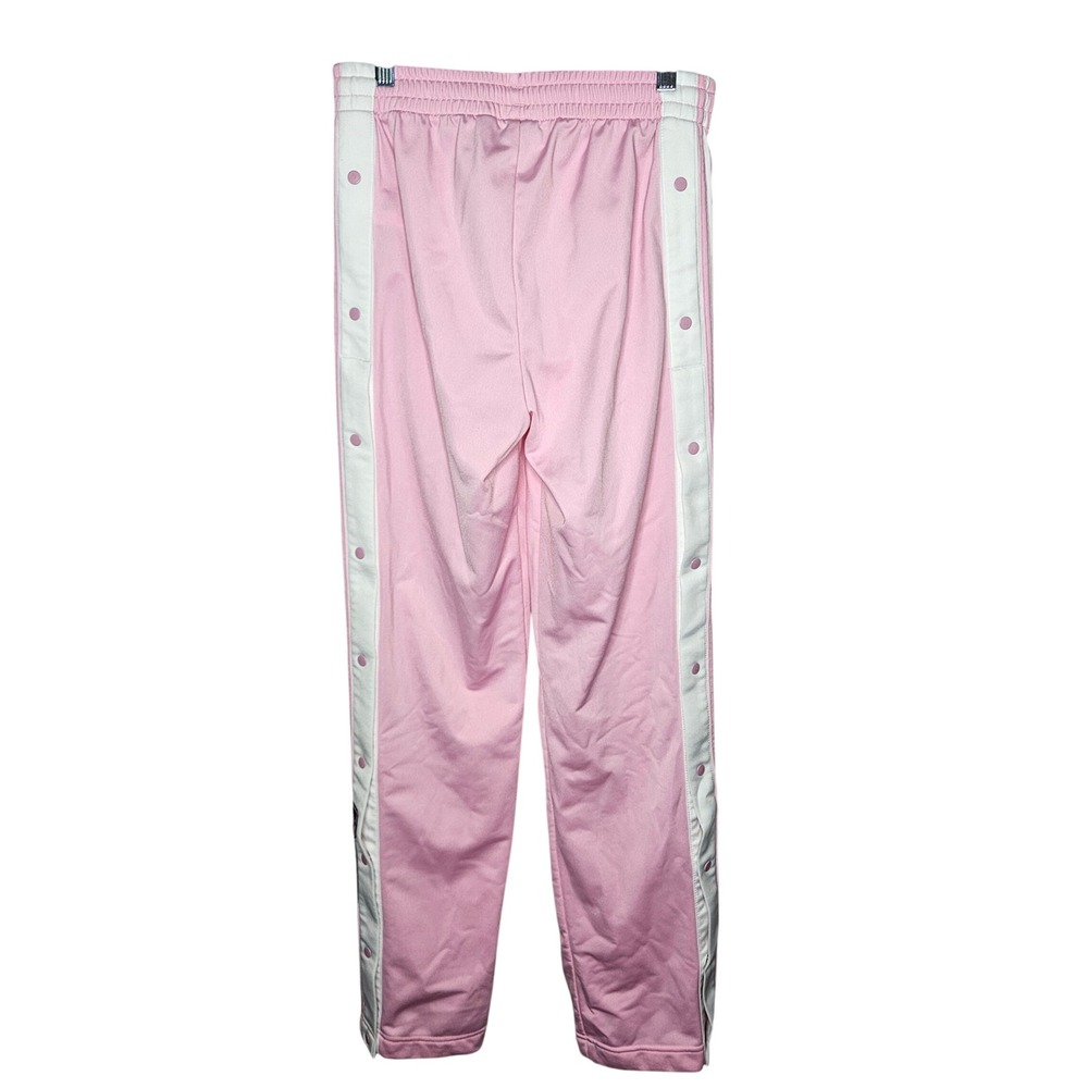 Adidas Pink Snap Track Pants 3 Stripe Wide Leg Y2K Athleisure Women's XS - Picture 4 of 8